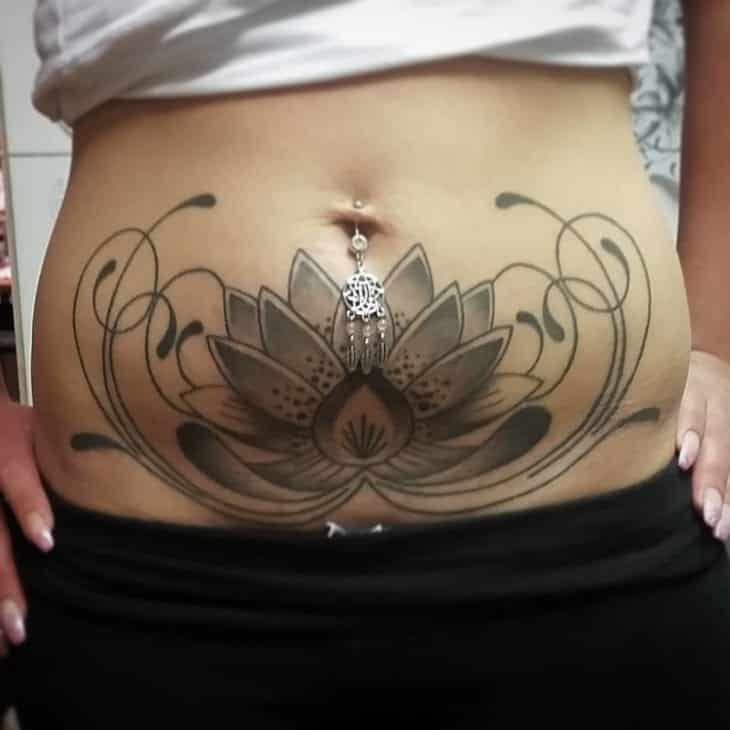 100 imagens incríveis de tatuagem na barriga para se inspirar