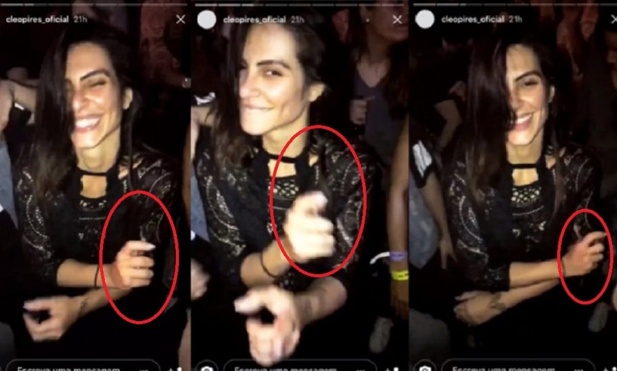 Cleo Pires é flagrada com lança-perfume em balada e vídeo viraliza