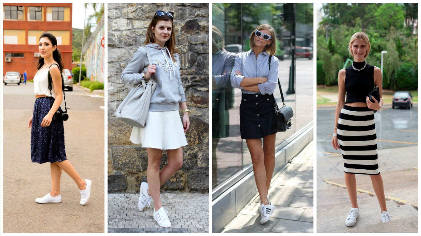 looks para usar com tênis branco