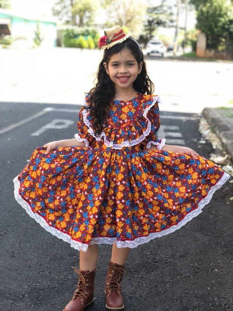 vestido de festa junina feminino