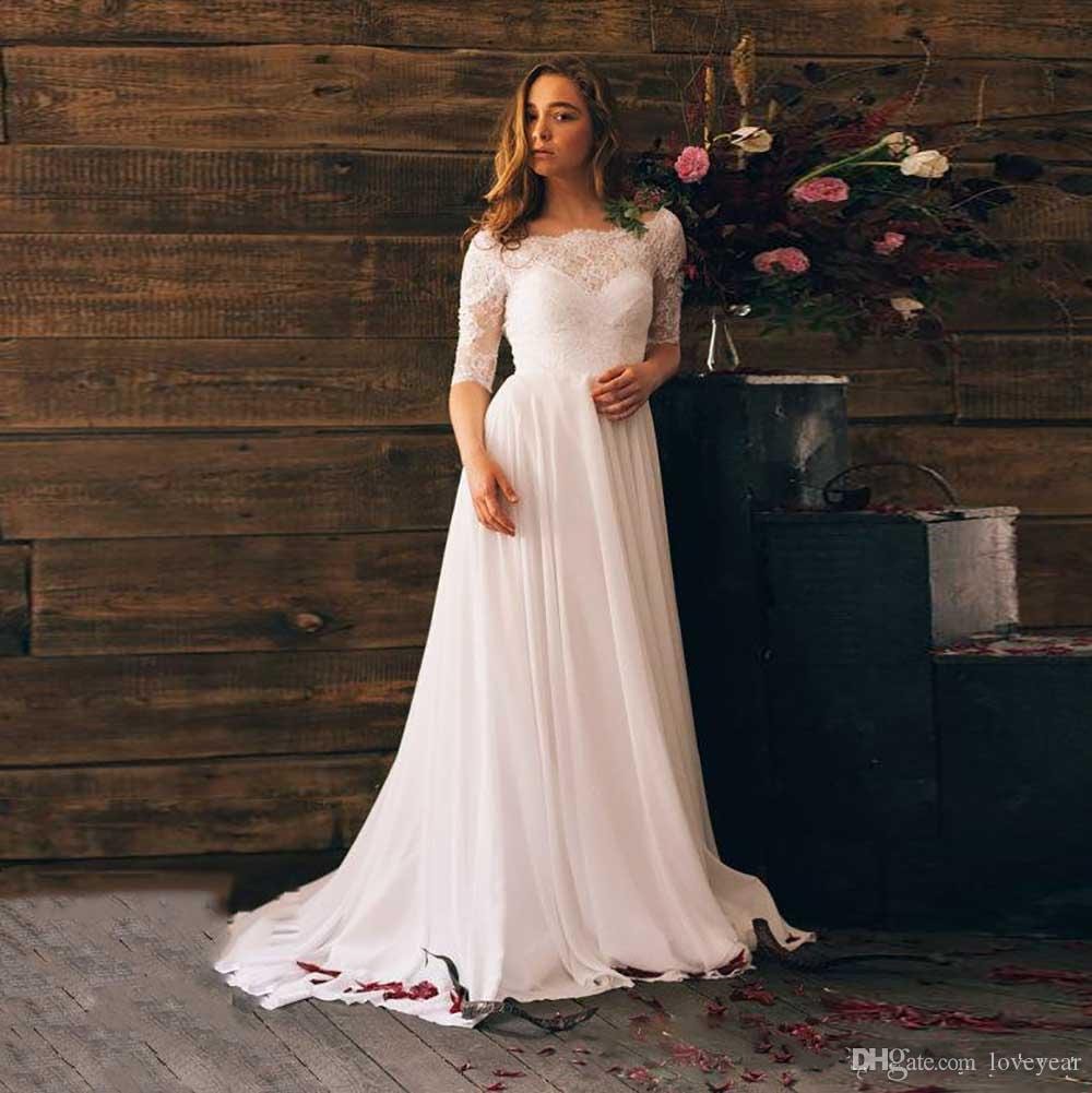 vestido de noiva discreto e elegante