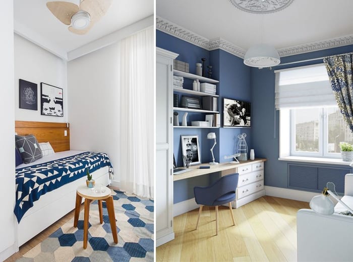 omo usar as cores verde e azul [tendência 2020] na decoração monocromática de seu quarto