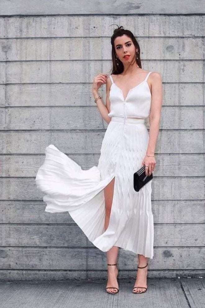 vestido branco dia a dia