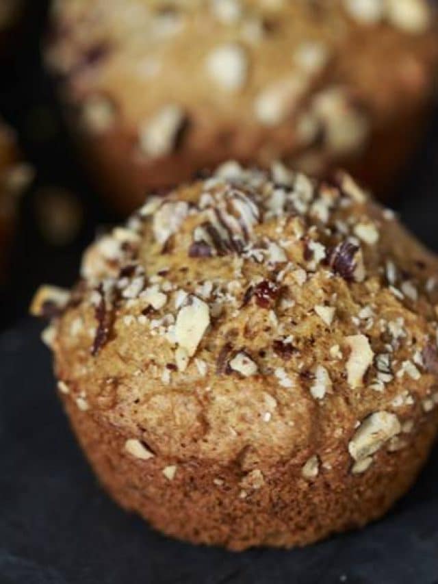 Receita de Muffin de banana com avelã