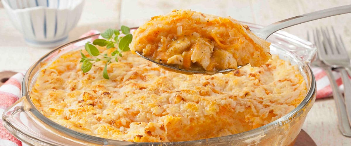 Receita de escondidinho de frango com purê de batata